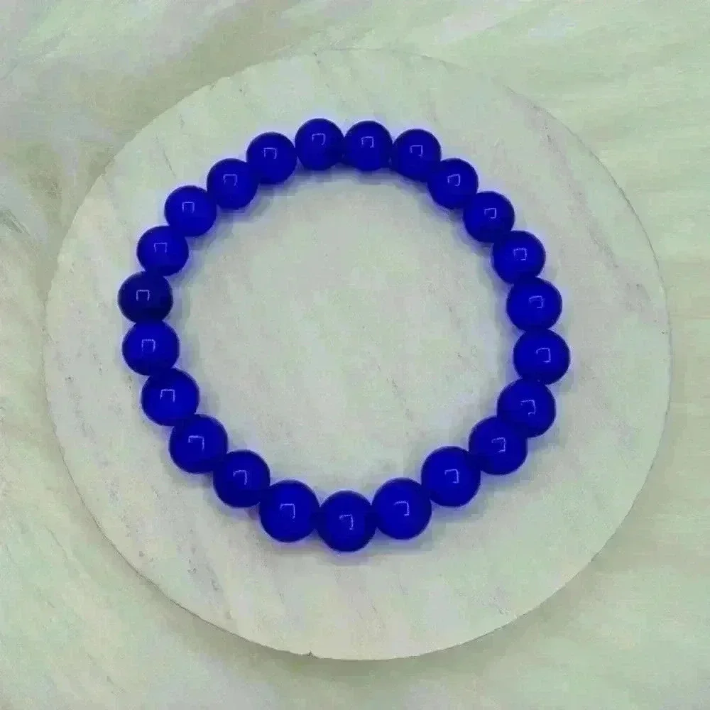 Vibrant Blue Beaded Fashion Statement Bracelet